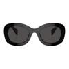 Prada Irregular Frame Sunglasses With Logo Women sunglasses Black SPR-A13F-1AB5S0