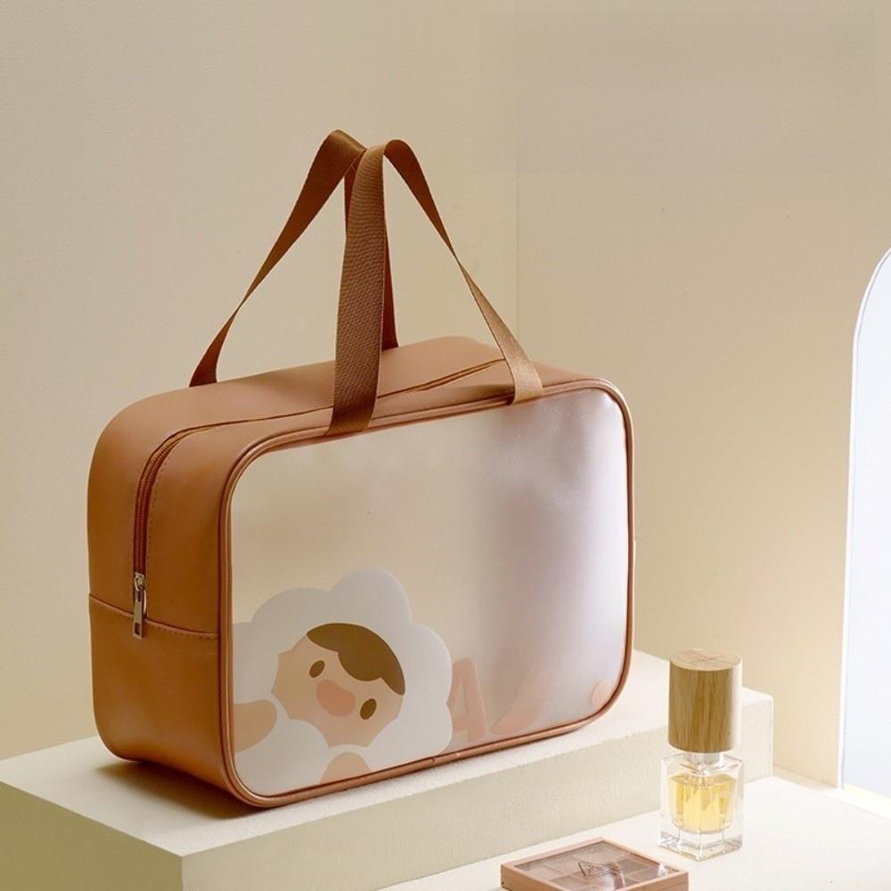Tragbare Transparente Waschtasche Mattierte Reise-Kosmetiktasche Große Kapazität Kosmetiktasche Baden