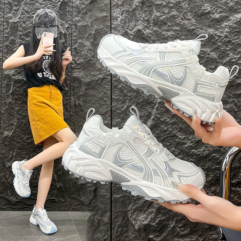 Dad shoes women's breathable summer and autumn new student thick-soled heightening women's casual sports shoes women's travel shoes