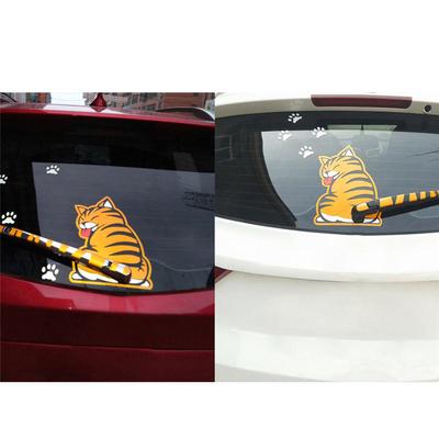 Adesivi Gatto Divertente Coda Mobile Decalcomanie Tergicristallo Finestrino Adesivo Decorativo Parabrezza Posteriore