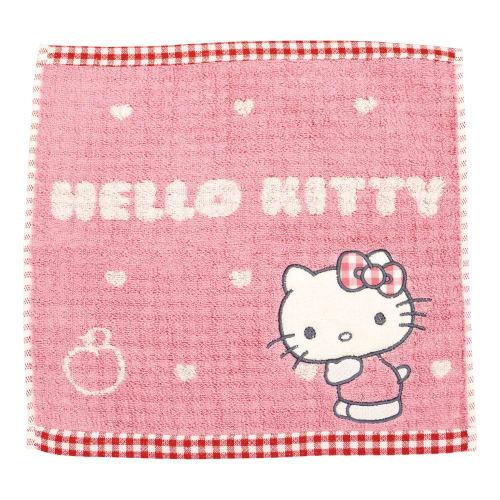 Marushin Carry Towel/Hand Towel, Sanrio Hello Kitty Cute Apple, Approx. 30 X 30 Cm, Product Number: 3005052200