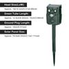 ABS Plastic Ultrasonic Sound White Light Flashing Solar Animal Repeller for Courtyard Garden