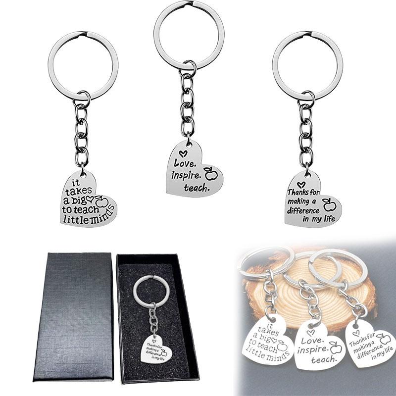 Schlüsselanhänger aus Edelstahl mit Herzmotiv – das perfekte Geschenk zum Lehrertag oder Schulabschluss