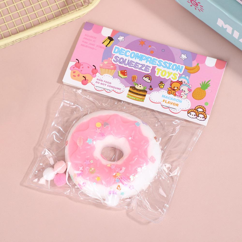 Xiaohongshu Sweet Donut Soft Squeeze Toy - Slow Rebound TPR Decompression Food Toy for Kids