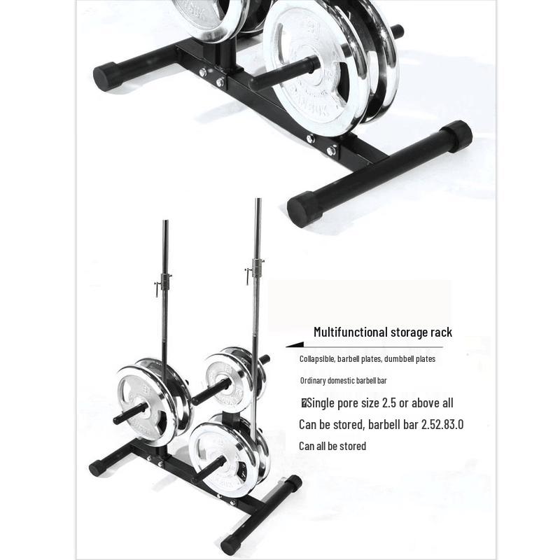 Home Gym Weight Plate and Barbell Storage Rack