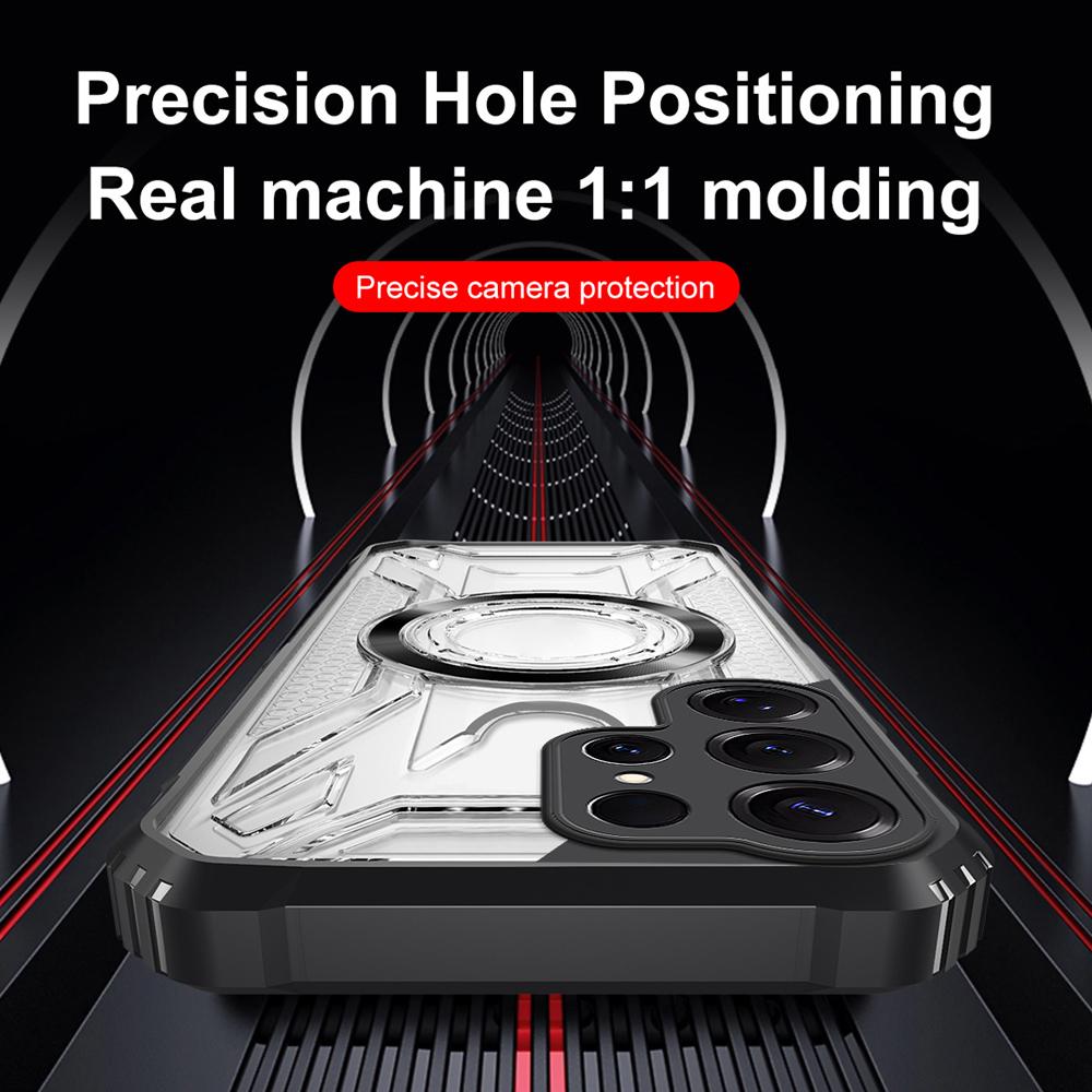 KEYSION Husă Magnetică Transparentă pentru Samsung S22 S23 Ultra 5G S23+ Husă Spate Telefon Antishock pentru pentru Galaxy S23 S21 S20 FE 5G