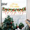 Versatile Home Party Decorations Merry Christmas Window Clings Cute Garland Stickers with Candy Canes Balls Berries Clings Decals for Glass,