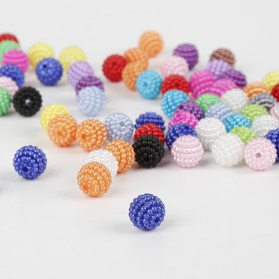 Cuentas acrílicas de 500 g, cuentas de arándano, redondas y sueltas, aptas para Europa, para la fabricación de joyas.