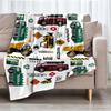 Truck Theme Printed Blanket - Perfect for Couch, Bed, Travel & Outdoor Use | Machine Washable, Cozy & Durable.