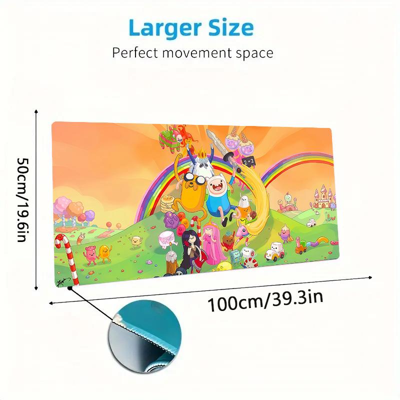Adventure Time Lace Solid Color Mouse Pad Large Gaming Table Cushion Non-slip Laptop Tablet Big Mousepad XXL Mat Mini PC Playmat With Lock edge