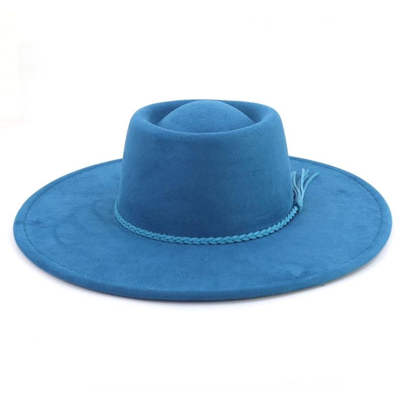 Klassieke Homburg Tophoed Panama Hoed Cadeau voor Vriend Tophoed Gevlochten Riem Kostuum voor Buitenbijeenkomsten
