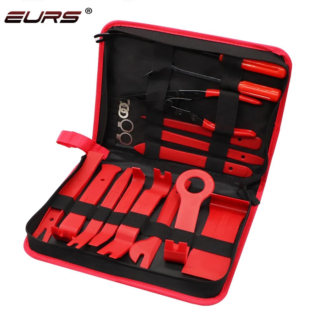 

Инструменты для ремонта автомобильной аудиосистемы EURS Зажим для заклепок Снятие обшивки дверной панели Разборка салона автомобиля Набор инструментов для снятия монтировки красный