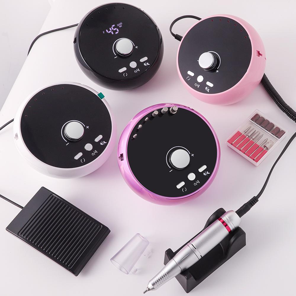 Electric Nail Drill 203: 45000 RPM Manicure & Pedicure File for Nail Removal & Polishing