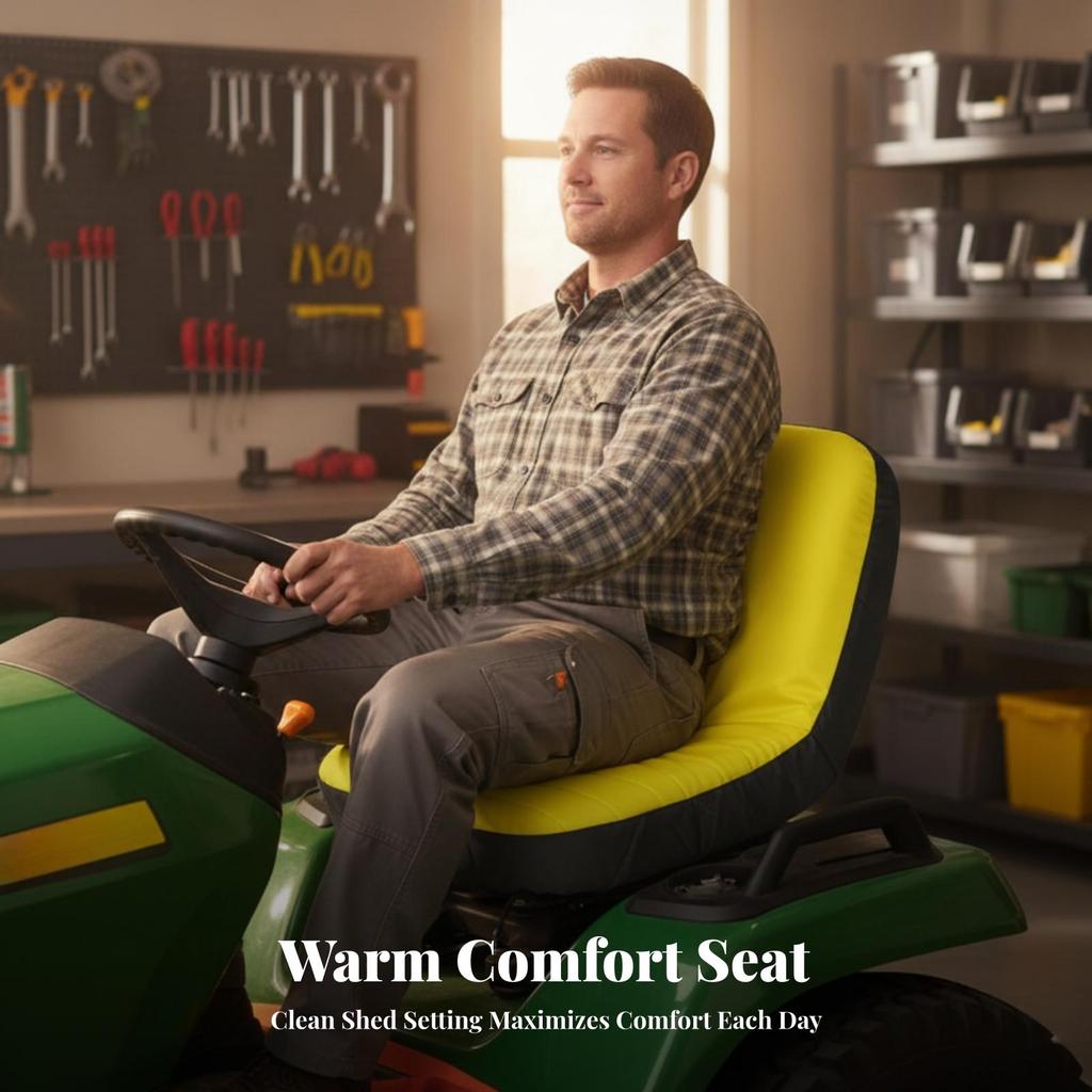 Weatherproof Riding Mower Seat Cover with Pocket Ventilated Tractor