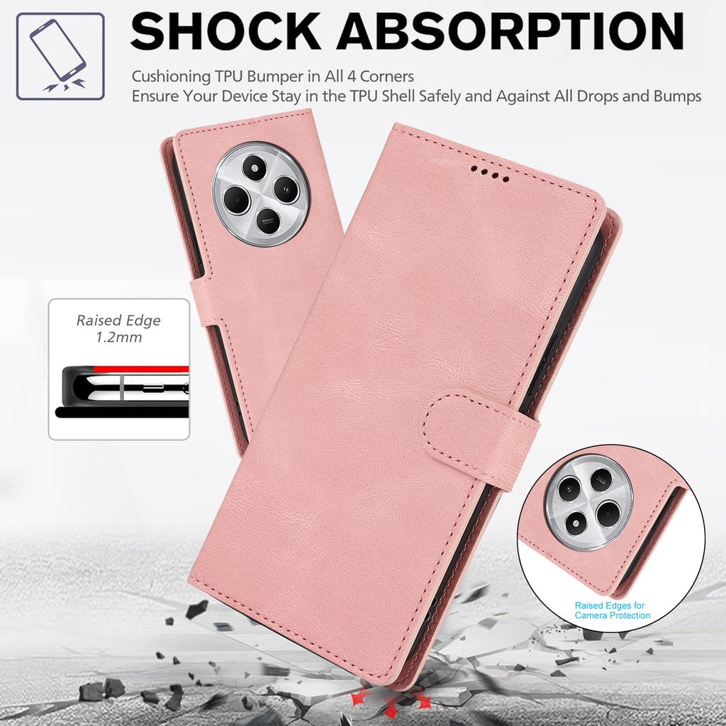 For Xiaomi Poco C75 4G/Redmi 14R 5G/14C 4G Case PU Leather Phone Cover with Wallet Stand View