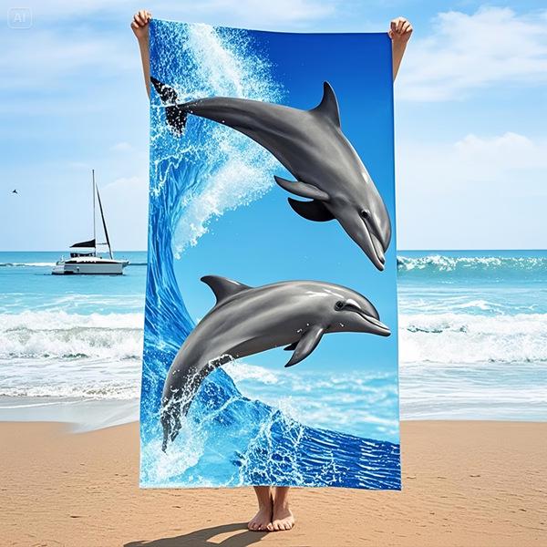 Cross-border Soft Quick-Dry Beach & Sport Towel - Absorbent, Lightweight, Printed Design