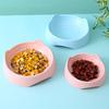 Pet Feeder Convenient Easy Cleaning Sturdy Smooth Edge Eco-friendly Feed Water Solid Color Ear Shape Food Water Feeder Pet Supplies