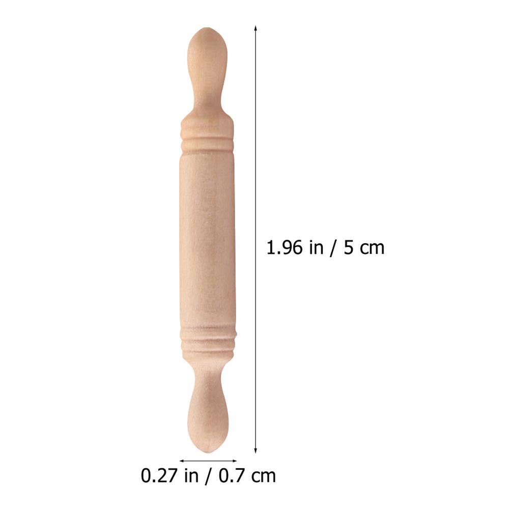 8 Pezzi Mini Mattarello di Legno Giocattolo Per Sviluppo Intelligenza Educativa Creatività Piccolo Bastone da Rotolamento Miniatura Accessorio da Cucina