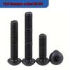 300pcs M4 Black Hex Pan Head Screws and Nuts Set, Black Round Cup High Strength Screws