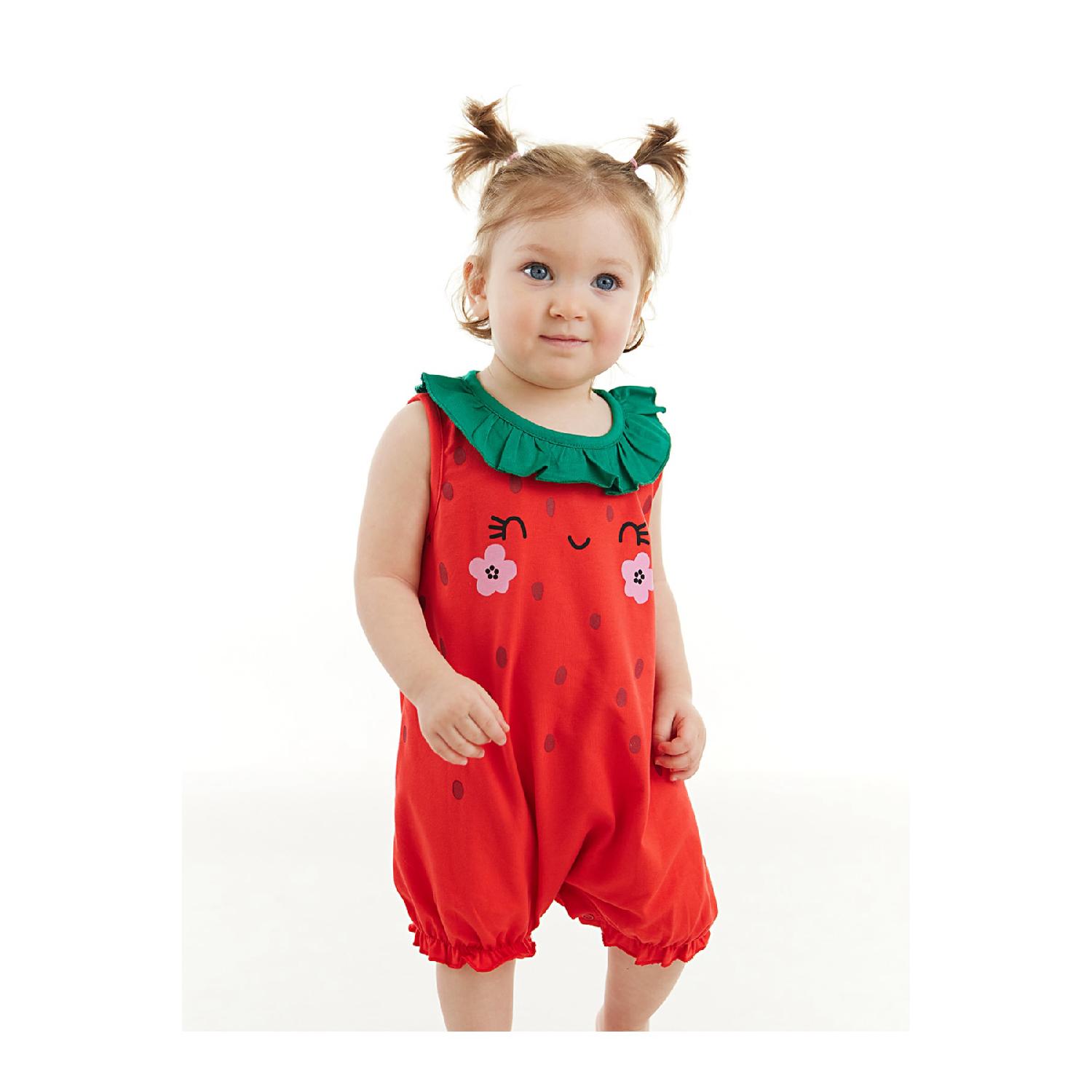 

Хлопковый летний комбинезон Sweet Strawberry Baby Girl
