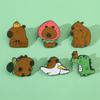 Soft Moe Kapibara Metal Badge Small Animal Capybara Alloy Brooch Pin