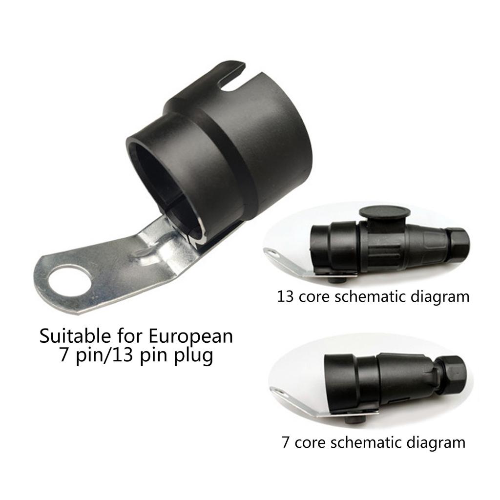 Trailer Plug Holder, Parking Cover, Hanger Plug Holder, Trailer Plug for 7 Pin and 13 Pin Plug Upgraded Plastic Cover