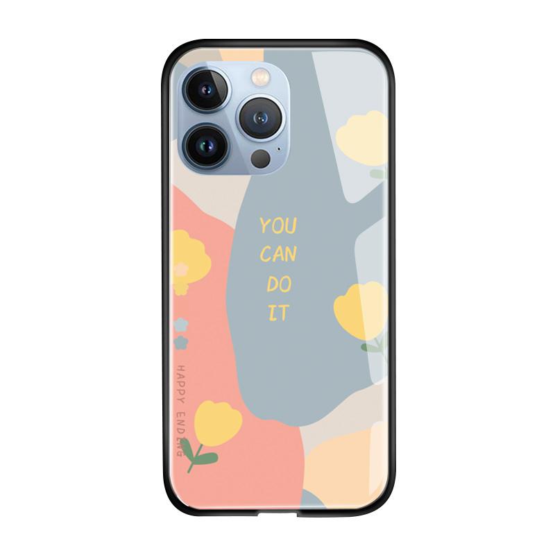 Tempered Glass Phone Case For iPhone 11 12 13 14 15 16 17 Redmi 10 12 14C Note10 Note14 Xiaomi 11Lite PocoC75 Soft Edge Shockproof Smooth Shell