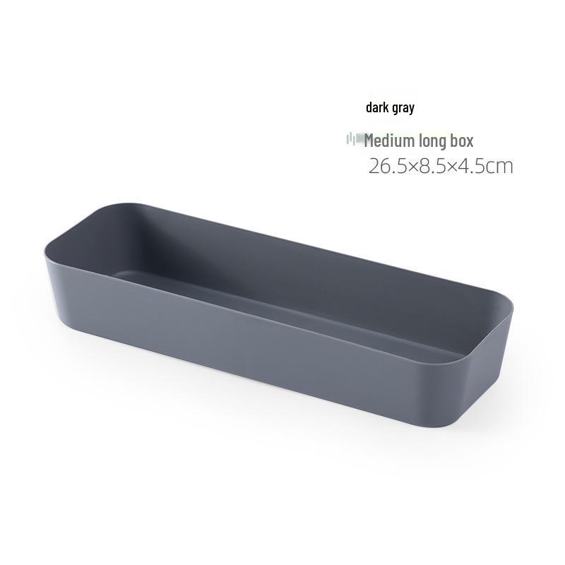 Stackable Frosted Plastic Storage Box with Dividers - Multi-purpose Organizer