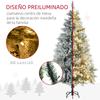 Artificial Christmas Tree 180cm with 300 Warm White LED Lights with 577 Branches, Automatic Opening, Foldable Base