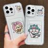 Card Slot Holder Silicone Wallet Pocket Case For Xiaomi Redmi Note 12 13 Reno 12F 13F 14F Samsung S23 S24 S25 Infinix Note 30 Cover Clear Phone Bumper