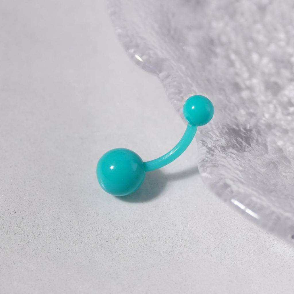 Bauchnabelpiercing-Schmuck aus Acryl in Bonbonfarben, UV-beständig