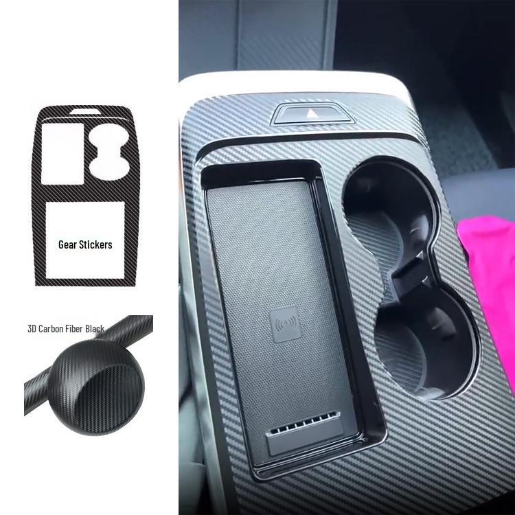 22-23 Jetour Dasheng Interior Anti-Scratch Film: Center Console, Gear Shift, Window Lift Black Warrior Stickers