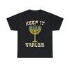 Keep Is Shalom Hanukkah Menorah Graphic Tee Shirt, S-5XL