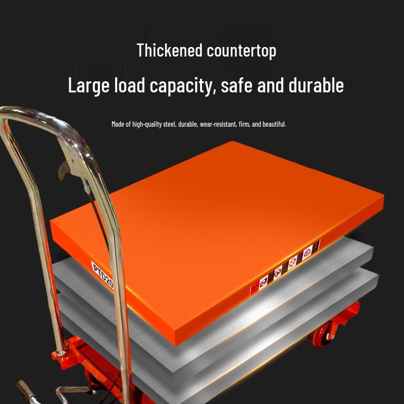 Mobile Hydraulic Lift Cart - Electric Flatbed & Manual Trolley