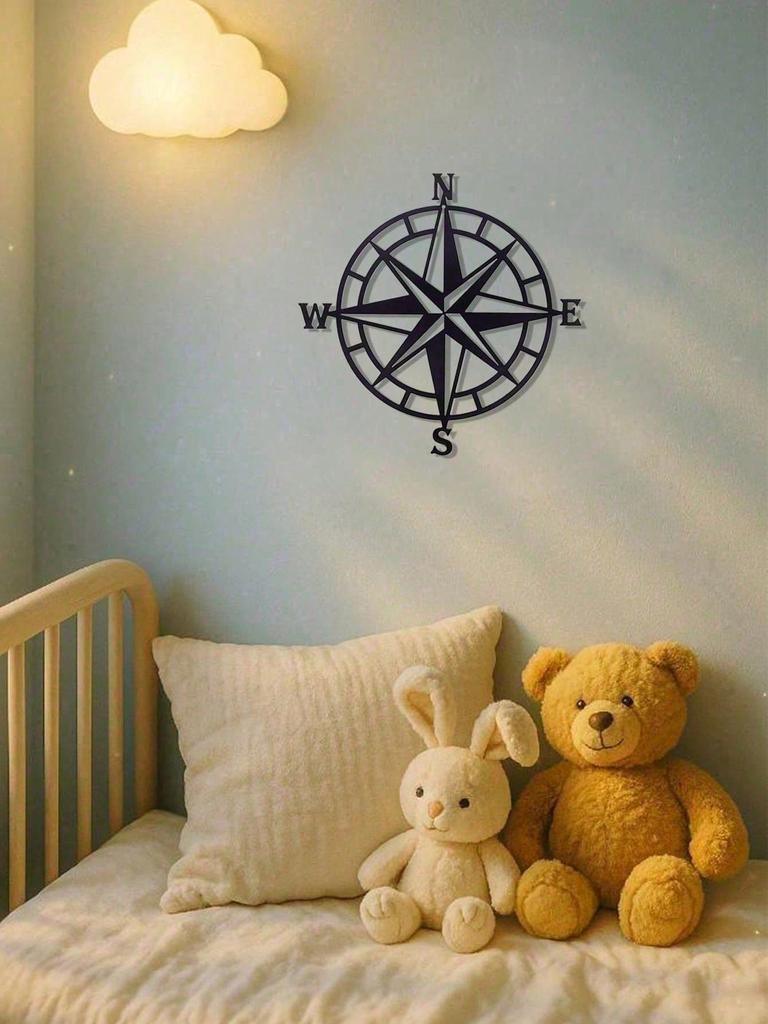 Vintage Antique Brass Nautical Compass Extra Large Coastal Metal Wall Art Boho Ocean Hanging Decor Unique Housewarming Gift