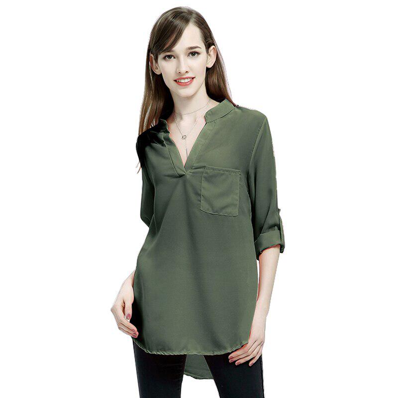 Buy Women's Shirt New Summer Chiffon Blouse Women Shirts Long Sleeve ...