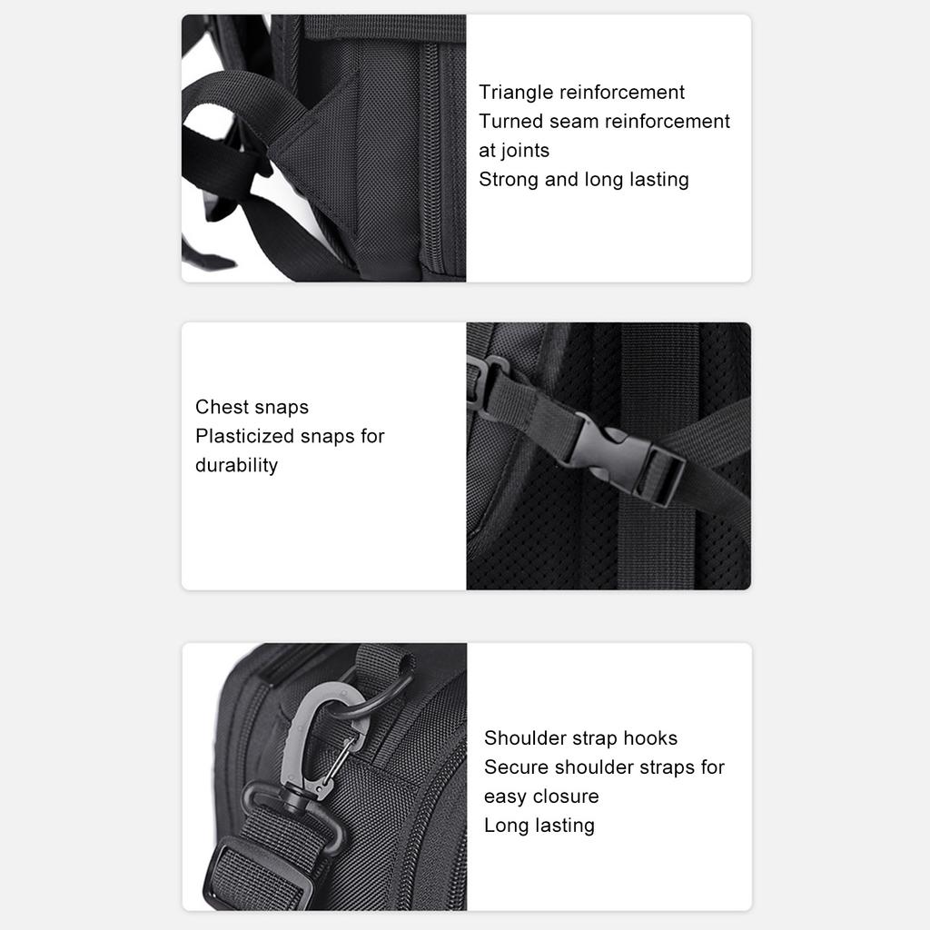 Vacuum Compression Backpack 36 to 55L Large Capacity Multifunctional Wet Dry Separation Expandable Backpack for Travel Business