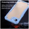 For iPhone 16e Back Cover WANLONFENG MFFJ2 Series TPU+Acrylic Phone Case with 2PCS Tempered Glass