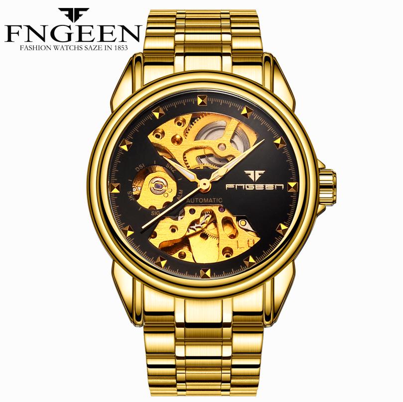 Couple Mechanical Watch Business Double-sided Hollow Men's Watch Waterproof Mechanical Gift Watch