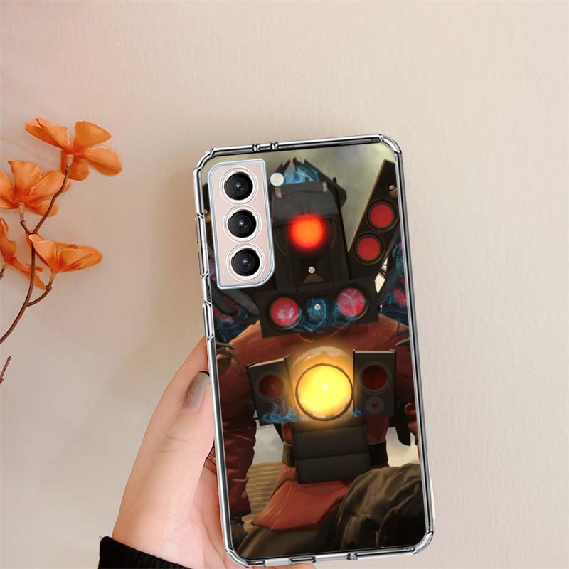 Skibidi Toilet Clear Phone Cases for Samsung S26 Ultra Galaxy S25 Edge S24 S23 FE S21 Plus S20 S22 S10 Cover Patterned Compatibl
