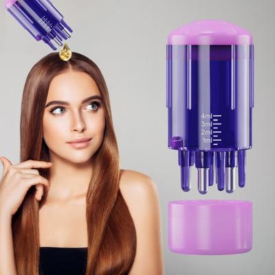 Applicatore per Olio per Capelli da 3ML con Scala Precisa Pettine Applicatore Massaggiante per Cuoio Capelluto Trasparente Portatile Erogatore a Pennello per Oliare Siero per Capelli Pettine per Applicazione alla Radice dei Capelli