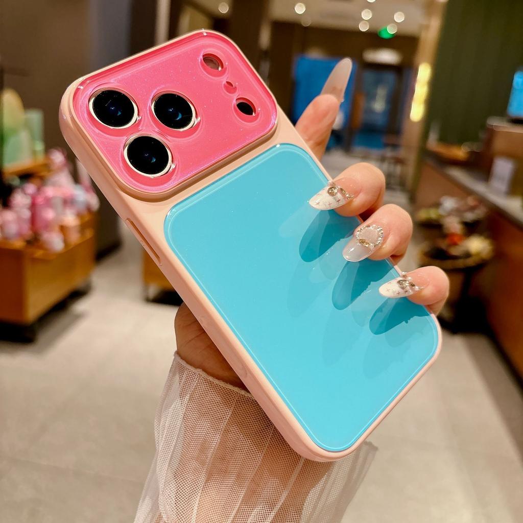 Color Collision Case For iPhone 17 16 15 14 Pro Max Camera Window Acrylic Hard PC Shockproof Back Cover