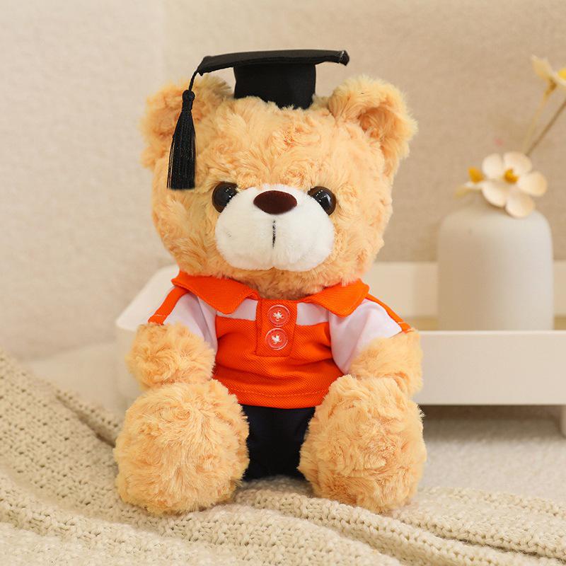 Graduation Cap Bear Plush Toy – Commemorative Gift and Decorative Couple Doll