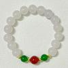 Semi-Precious Gemstones Beaded Bracelets for Women 10mm Agate Stone Round Beads Bangle Handmade DIY Jewelry Gifts
