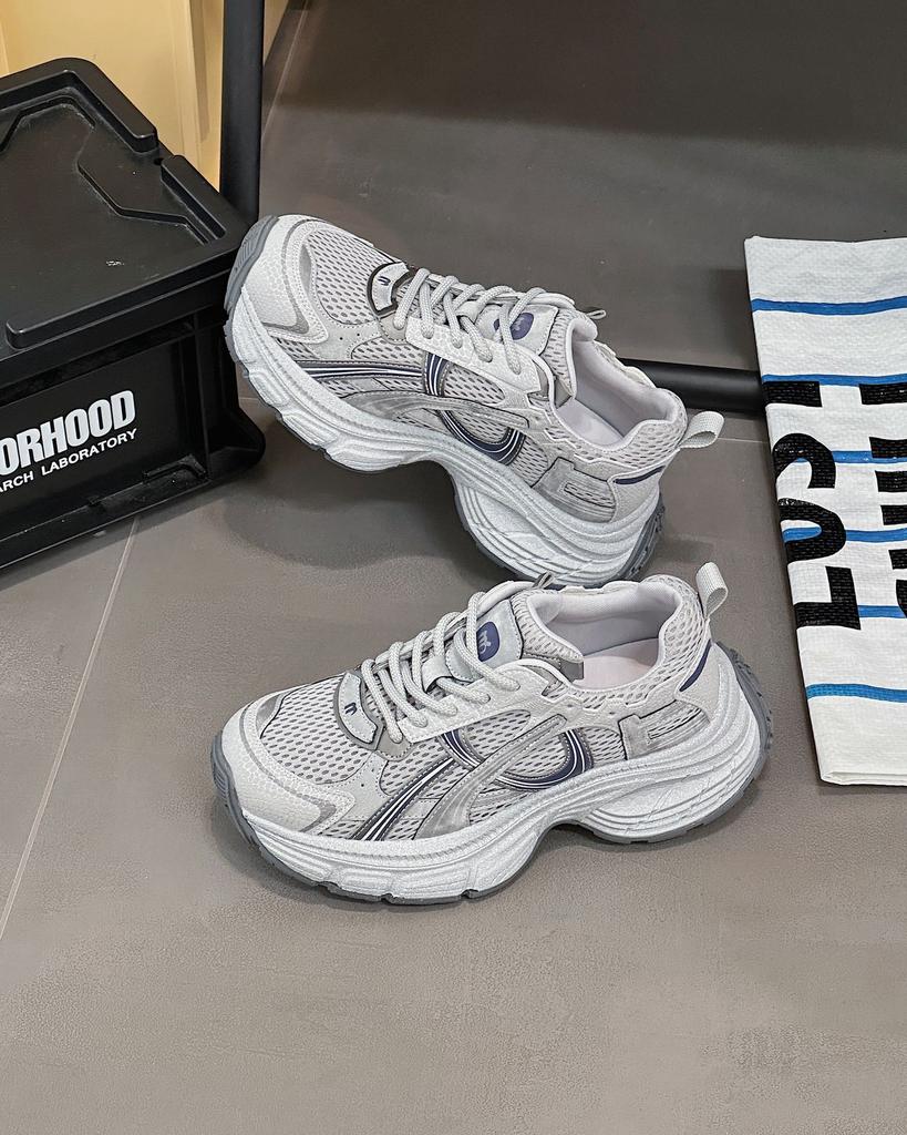 Platform Dad Shoes Women's 2025 Autumn New Mesh Breathable Women's Shoes Casual Versatile Running Shoes Ultra-light Sports Shoes