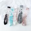 Kristall-Netzsocken 5 Paar Atmungsaktive Nylonsocken Mit Blumenspitze Elastische Netzsocken Für Modekleider