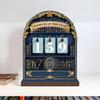 2D Flat Wooden Reading Tracker Vintage Book Calendar Book Tracker Sign Fairy House Flip Tile Counter Reading Challenge Tracker