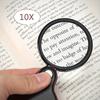 Portable Mini Folding Magnifier Faux Leather Protective Case Design,Suitable for Reading, Fine Work,Repair,Hobby Outdoor Camping