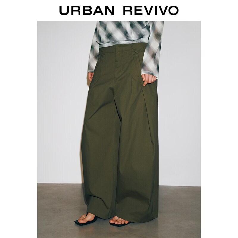 UR2026 Women s Pleated Wide-Leg Pants S