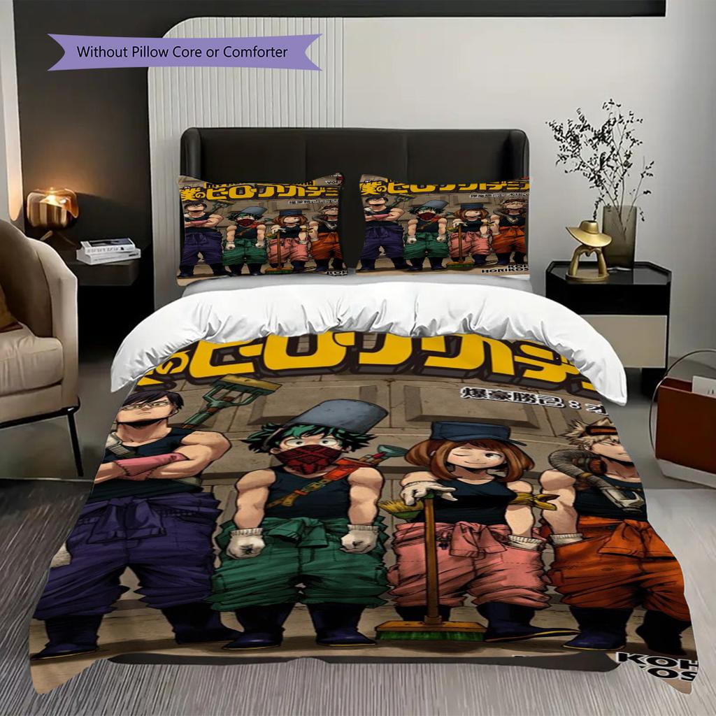 Hero Academia Two Heroes Threepiece Set 1 Duvet Cover 2 Pillowcase Without Core Soft And Comfortable Gift Duvet Cover And Pillowcase